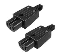 Fegtrtyoa 2X Black IEC320 C15 Female Outlet Socket Power Adapter Connector AC 250V 10A