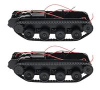 Fegtrtyoa 2X Rc Tank Smart Robot Tank Car Chassis Kit Rubber Track Crawler for 130 Motor Diy Robot Toys for Children
