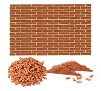 Fegtrtyoa 350 Pieces Mini Bricks for Landscaping Miniature Bricks Brick Wall Small Bricks for Dollhouse Garden Parts,1/35 Scale