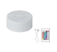 Fegtrtyoa 3D Night Light Base Colour Changing Base Light USB Interface Led Light Display Base Night Light Plastic Base,A