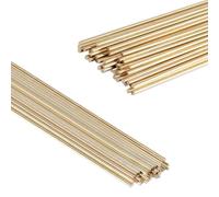 Fegtrtyoa 40pcs Brass Brazing Rods HS221 Round Bare Bronze Brazing Rods for Projects Crafting and Modeling for TIG MAPP Propane Torch Arc Pipes