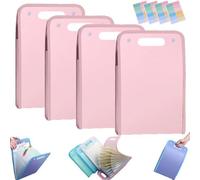 Fegtrtyoa 4PCS Extended Waterproof Folder, Vertical File Manager with Handle 13 Pocket A4 Multi-Page Portable Office Folders D