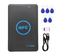 Fegtrtyoa 5-Band NFC Smart Chip Reader/Writer +5XCUID Keychain 125K 13.56M Copier HID Duplicator Tag Clone ID IC Keychain Key Copy