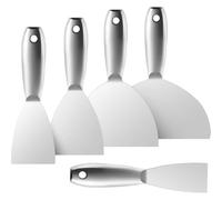 Fegtrtyoa 5Pcs Spackle Putty Knife Set, Stainless Steel Scraper 2" 3" 4" 6" 8", Wallpaper Paint Removal Tool