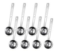 Fegtrtyoa 8 Pcs 2 Tablespoon Scoops with Long Handle,30 Ml Stainless Steel Measuring Spoon for Coffee Milk Fruit Powder,Spice Jar
