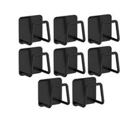 Fegtrtyoa Adhesive Storage Holder Wall Hooks Kitchen Organizer Stainless Steel Sink Sponges Drain Drying Rack Self Black