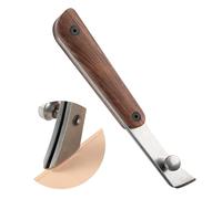Fegtrtyoa Adjustable Edge Creaser for Leather Crafting and Working Tools, Stainless Steel with Black Walnut Handle A