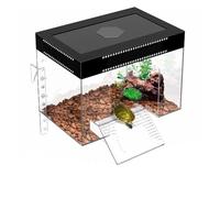 Fegtrtyoa Adjustable Turtle Basking Platform Red Eared Slider Hanging Habitat Enclosure Cage for Baby Turtle for Semi Aquatic Baby Terrapin