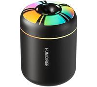 Fegtrtyoa Air Humidifier Mini USB 180ML Aroma Diffuser Essential Oil Purifier Aromatherapy Color Lights for Bedroom Home for Car Black