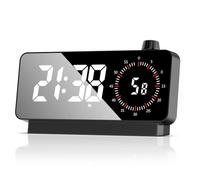 Fegtrtyoa Alarm Clock with Timer: Digital Desk Clock Battery Operated Countdown for Study Office-Alarm Clocks for Bedrooms Black