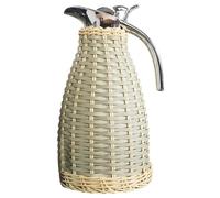 Fegtrtyoa Bamboo Woven Handmade Hot Water Tool Stainless Steel Liner Traditional Kettle Decorative Kitchen 2L A
