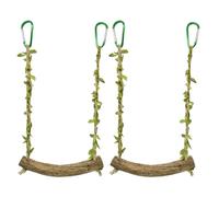 Fegtrtyoa Bird Cage Landscaping Parrot Swing Toy Bird Climbing Interactive Ladder Anti-Bite Claw Grinding Solid Wood Chewing Ring