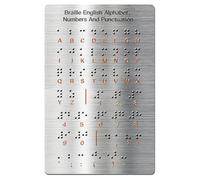 Fegtrtyoa Braille Alphabet Board for Beginners, Education Gifts, Braille Teaching Aid for Blind Children, Adults Braille Learning Tool for Beginners