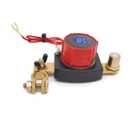 Fegtrtyoa Car Battery Disconnect Switch with Voltmeter, Top Post Battery Disconnect Switch, 5-60V Master Isolator Kill-Switch Kit