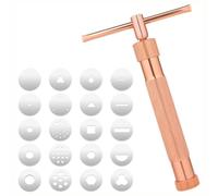 Fegtrtyoa Clay Extruder,Fondant Extruder Stainless Steel Clay Extruder with 20 Discs,Sugar Paste Extrude Cake Decorating Tool Set