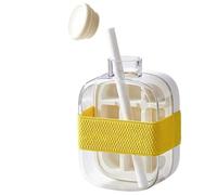 Fegtrtyoa COOL Travel Cup Portable Straw Cup Summer Self-Made Water Injection Pressing Bingge Mold 500ml White