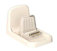 Fegtrtyoa Countertop Pot Lid Holder Heavy-Duty Organizer Rack Plastic Spoon Stand Kitchen Fork Spatula Pan Cover Shelf Easy to Use White