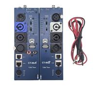 Fegtrtyoa CT-90AB XLR Connector Support Detachable Multi-Function Audio Cable Tester 16 in 1 Digital Display Full Automation