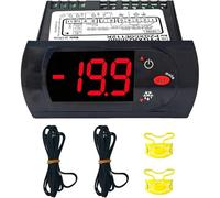 Fegtrtyoa Digit Temperature Control Thermostat with Temperature Sensor Probes 115v Fit for/Main Street Equipment