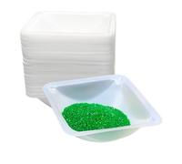Fegtrtyoa Disposable Plastic Weigh Boats 100ml Trays Anti-Static Tray Weighing Dishes,Polystyrene Lab Dish for Scale 100pcs