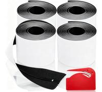 Fegtrtyoa Double Sided Self-Adhesive Dust Proof Door, with 4 Pack Dust Protector Zipper& Plastic Sheeting Cutter for Indoor Outdoor