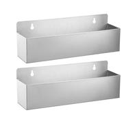 Fegtrtyoa Drink Rails Shelf 2 PCS 15 Inch Stainless Steel Single Speed Rail Liquor Bottle Holder Wall Mounted Sprays Bottle Rack