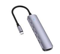 Fegtrtyoa Expansion Dock 6-In-1 Multi Functional 3.0 Hub 4K60Hz Notebook 100W Power Supply Type-C