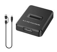 Fegtrtyoa External SSD Hard Disk Enclosure M. 2 SSD Case 10G for M. 2 NVME Compatible for Online Reading Writing Speed