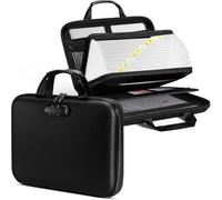 Fegtrtyoa Fire Protection Document Organizer Box with Lock& File Folder, Hard Case Fireproof Safe Bag for Valuables for Documents