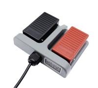 Fegtrtyoa Foot Switch MDFS-65 Double Foot Pedal Switch Self-Reset with Wire 3A/220VAC