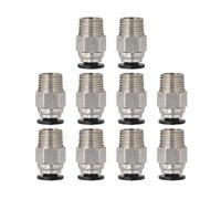 Fegtrtyoa For 3D Printer for Bowden Tube Compatible PC4-M10 Male Straight Pneumatic PTFE Tube Fitting Connector