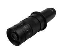 Fegtrtyoa For -Compatible VGA Camera Adjustable Focus C-MOUNT Industrial Video Microscope Camera Objective Lens 180X