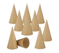 Fegtrtyoa for DIY Art Projects 10PCS Paper Mache Cones Open Bottom 10 X 4 in, Christmas Tree, Gnomes Paper Cone