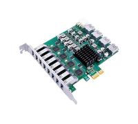 Fegtrtyoa For PCIe X1 to 4-Channel 12 Port USB 3.2 Gen1 Expansion Card USB3.0 5 Gbps for PCI-E X4 Adapter for PC Desktop