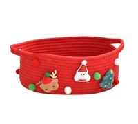 Fegtrtyoa Gift Baskets Small Cotton Rope Baskets Storage Toy Snack Baskets with Handles Red