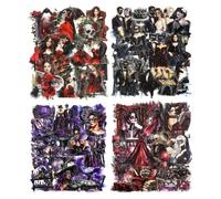 Fegtrtyoa Goth Scrapbook Supplies, 100Pcs Vintage Gothic Ball Series Landscape PET Journaling Stickers Set-Dark Aesthetic Style