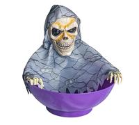 Fegtrtyoa Halloween Candy Bowl Candy Dish with Motion Halloween Candy Bowl Ghost Fruit Bowls with Light Up Eyes and Creepy Sound A