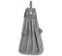 Fegtrtyoa Hand Towel for Kitchen Bathroom Coral Velvet Microfiber Quick Dry Absorbent Cleaning Cloths Home Bath Terry Towels-Gray