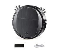 Fegtrtyoa Home Robotic Vacuum Cleaner Automatic Sweeping Robot Portable Mini USB Rechargeable Wet Dry Sweeping Machine Black