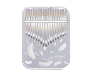 Fegtrtyoa Kalimba 17 Key Professional Thumb Piano Acrylic Kalimba Thumb Piano Keyboard Musical Instrument White