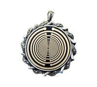 Fegtrtyoa Lakhovsky MWO Disc Necklace for Enhanced Well-Being and Vitality- Pendant Double-Sided -Polarizing Disk Design