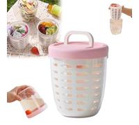 Fegtrtyoa Leak-Proof Fruit Cup with Strainer Protable Salad Container Sealed Leak-Proof Salad Box A