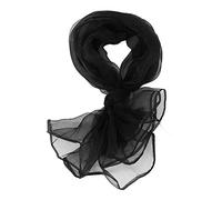 Fegtrtyoa Lovely Fashion Plain Square Chiffon neck Scarf Scarves 70 cm x 70cm (Black)