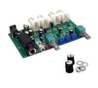 Fegtrtyoa Microphone DC12V-24V Automatic Mute Functionality Lower Volume of Background Music Notification Audio Signal Mixer for Broadcast