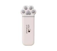 Fegtrtyoa Mini Cat Storage Box - Portable, Multi-Functional Three-Grid Organizer for Medicine, Jewelry, and Small Items Grey