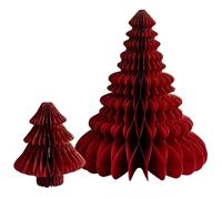 Fegtrtyoa Mini Christmas Tree 3D Paper Decoration Christmas Photo Props Decoration New Year Home Decor Red