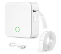 Fegtrtyoa Mini Label Printer with Tape P0 Rechargeable Bluetooth Portable Thermal Label Maker Machine Small Easy
