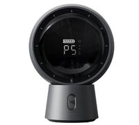 Fegtrtyoa Mini Portable Bladeless Air Circulating Fan USB Rechargeable 5000mAh Battery 5 Gear Wind Home Cordless Table Fan(Gray)