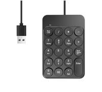 Fegtrtyoa Multifunctional Mini USB Wired 19 Keys Number Keypad Portable Numeric Pad Keyboard for Laptop PC Desktop