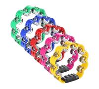 Fegtrtyoa Musical Instrument Set 5 Pieces Petal Tambourine Double Row Metal Jingles Hand-Held Percussion Drum